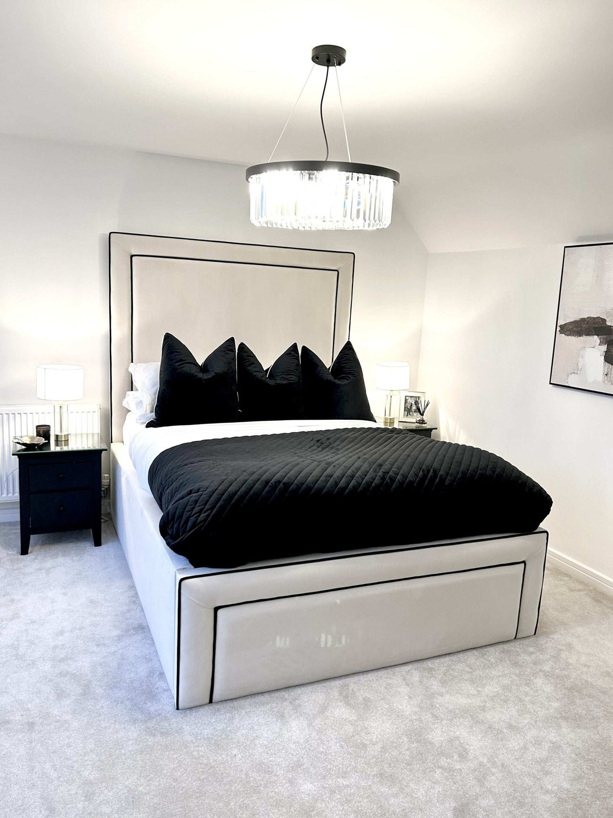 Victoria Luxury Bed with Contrast Piping