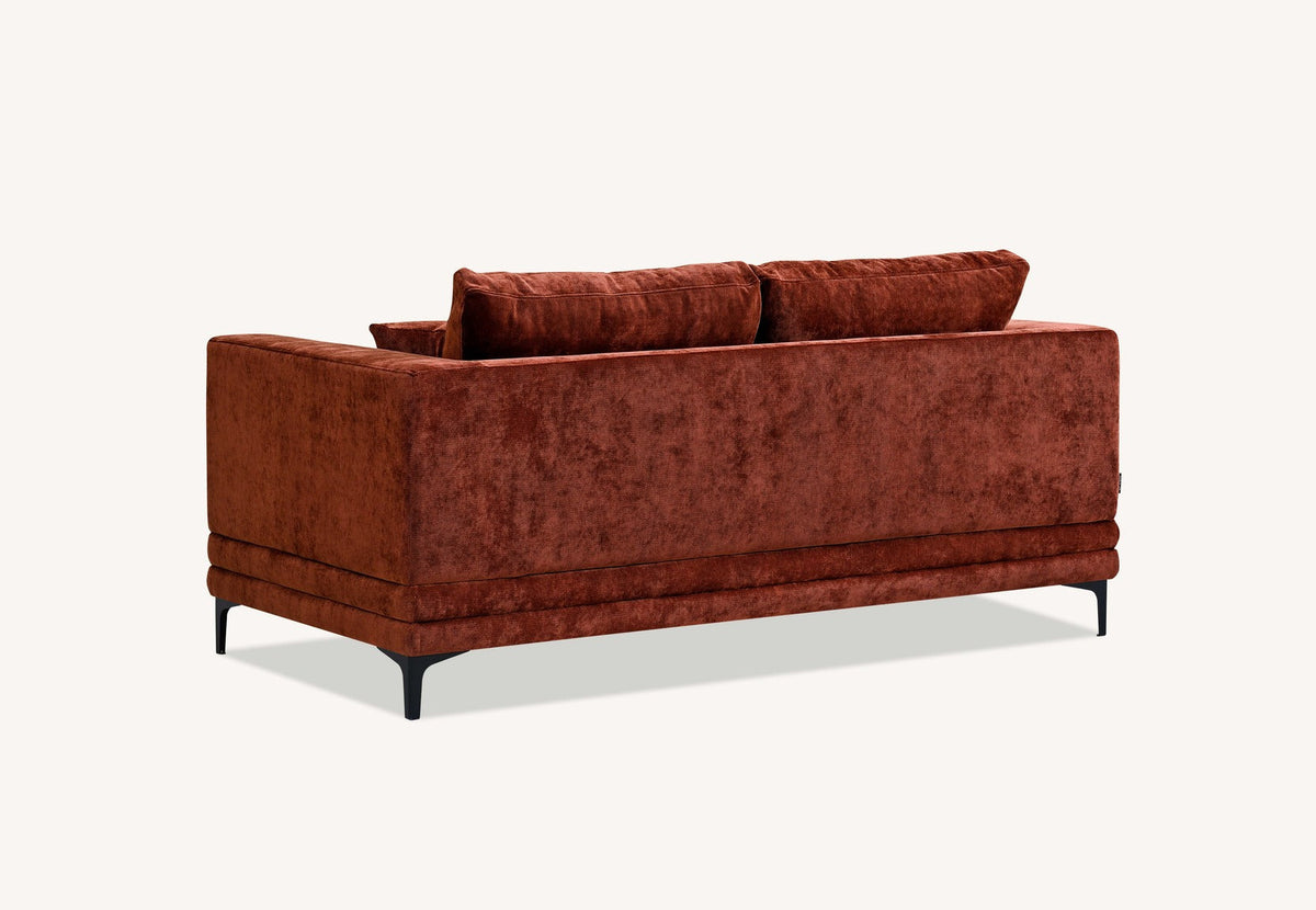 Lenox 2 Seater Sofa in Rust Velvet