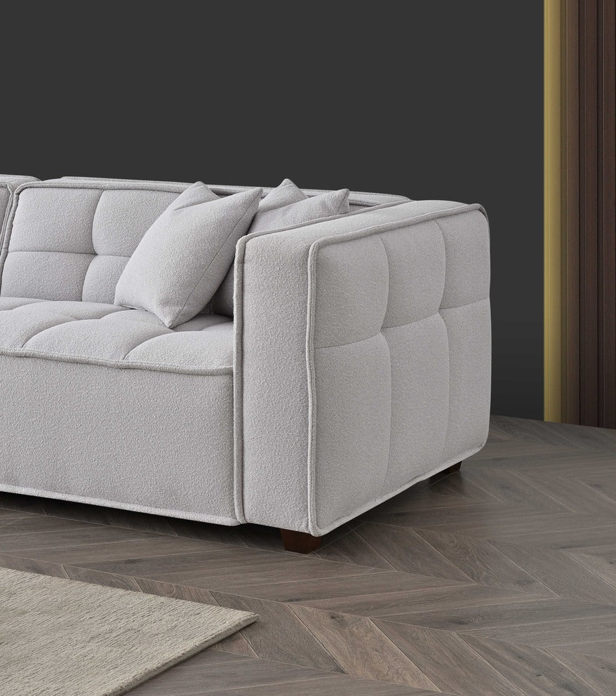 Murray 3 Seater Sofa in Putty Boucle Fabric