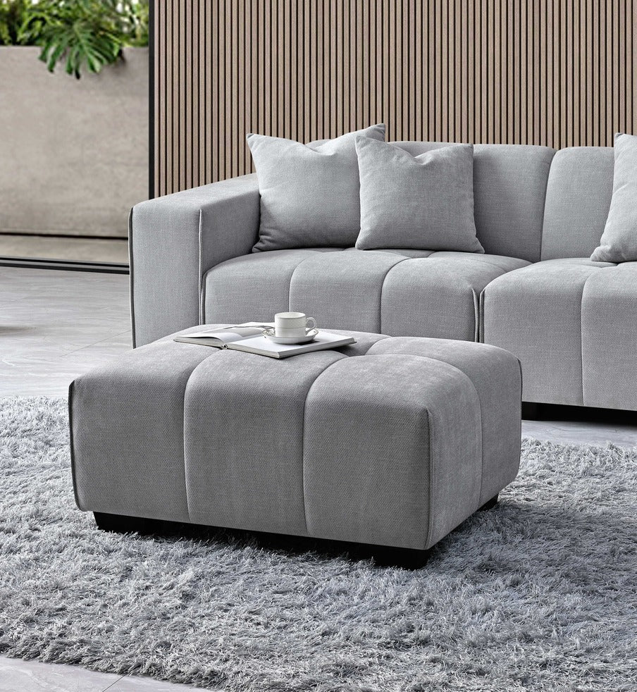 Leanord Right Corner Sofa in Cloudy Grey Boucle