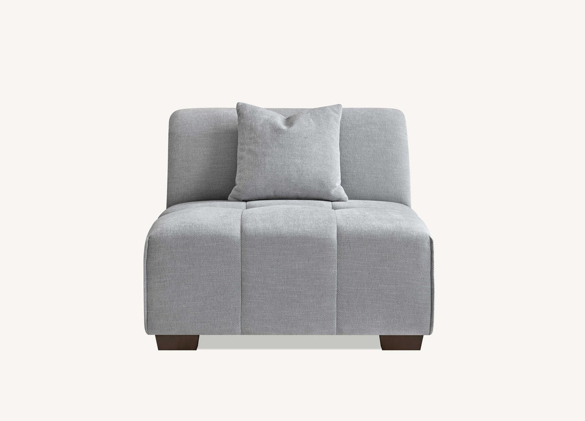 Leanord Left Corner Sofa in Cloudy Grey Boucle