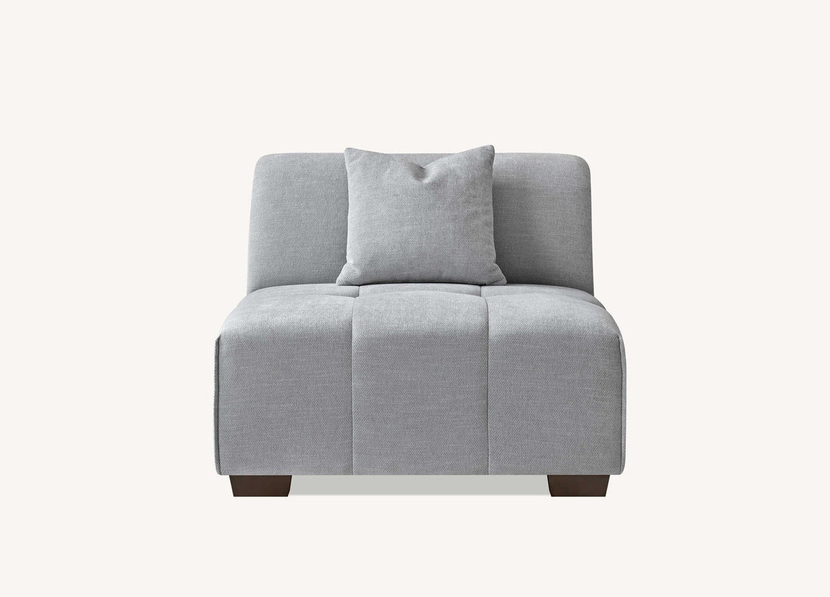 Leanord Right Corner Sofa in Cloudy Grey Boucle