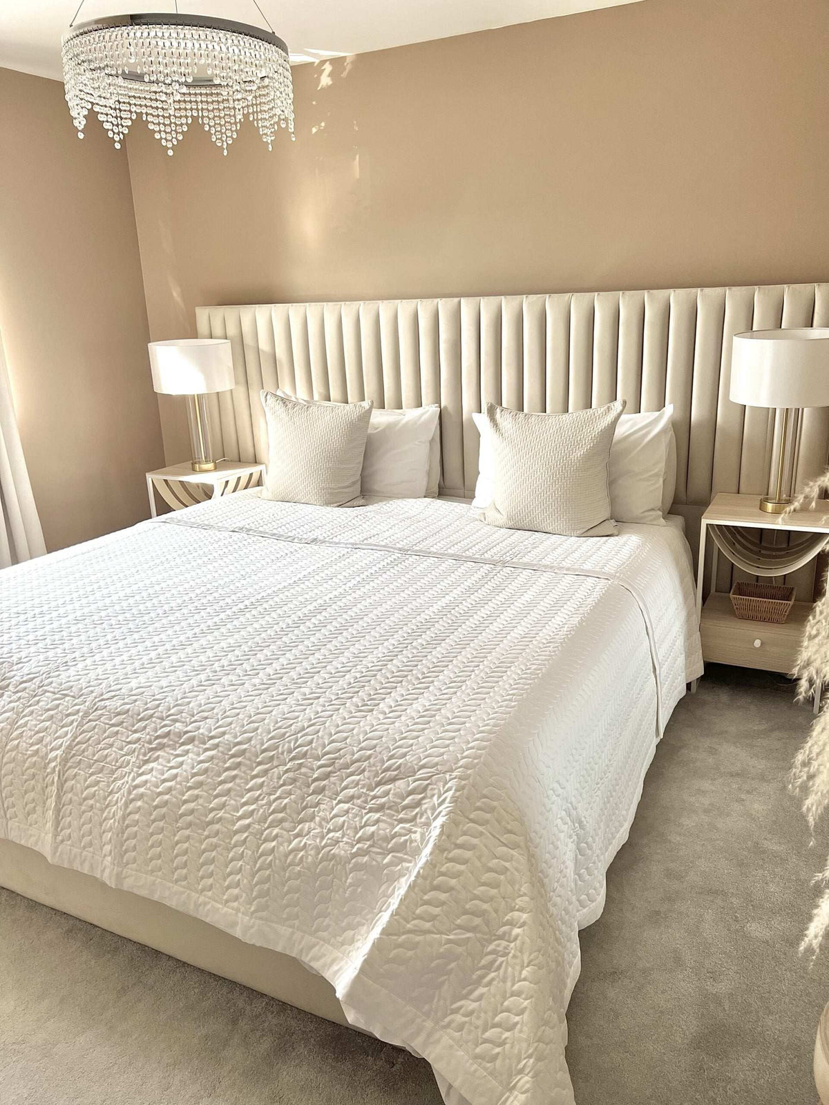 Palazzo Wide Panelled Headboard Bedframe