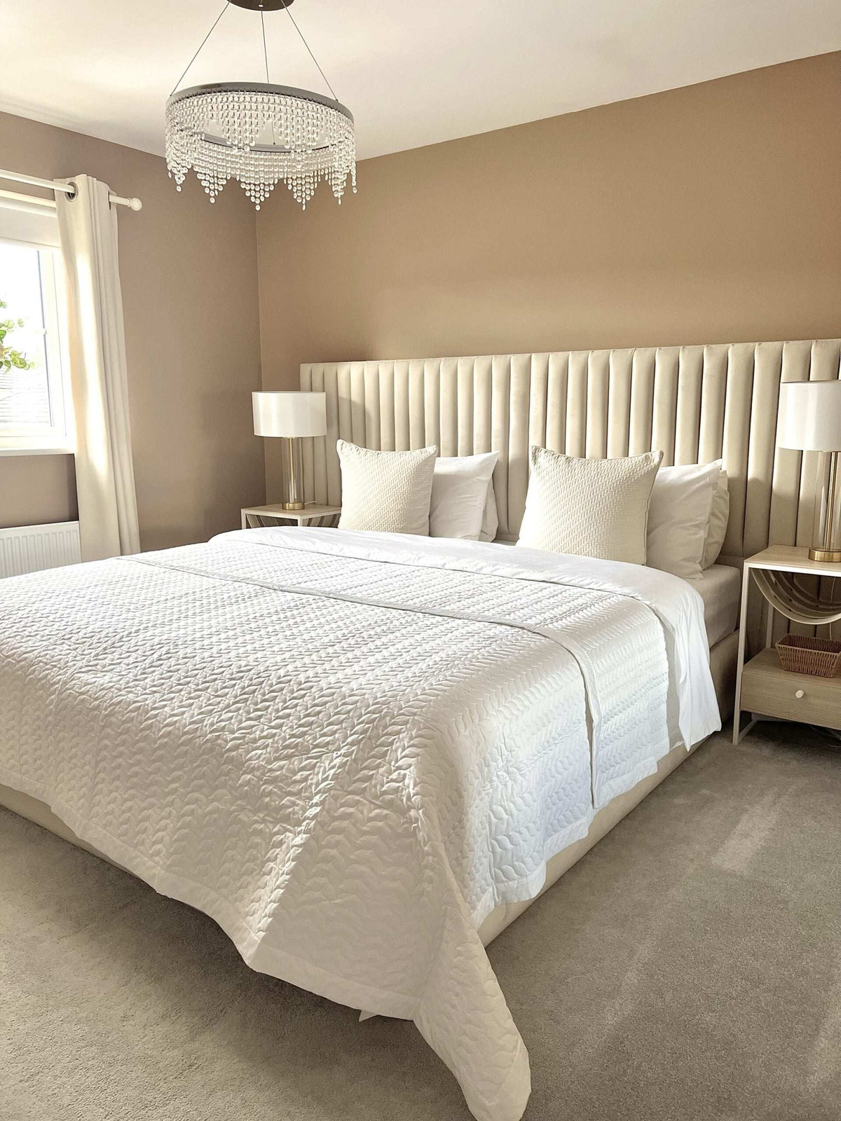 Palazzo Wide Panelled Headboard Bedframe